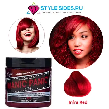 

Manic Panic hair dye, Manic Panic infra red red 118 ml.