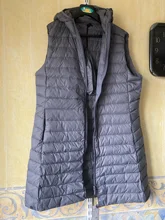 SEDUTMO-Chaqueta de plumón de talla grande 3XL para mujer, chaleco con capucha largo ultraligero, abrigo informal, Parkas delgadas ED913