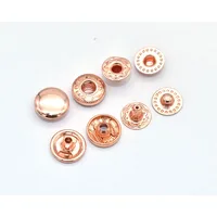 Rose gold Fashion Spring Metal Snaps Buttons Spring Snap Fasteners Leatherworking Metal Snap Tool Leather Snaps Leather Fastener 1