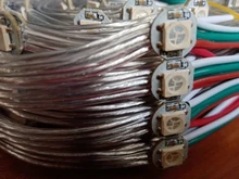 50x Pre-soldered WS2812B LED Heatsink 5V 5050 RGB WS2811 IC Built-in & 10cm Wire