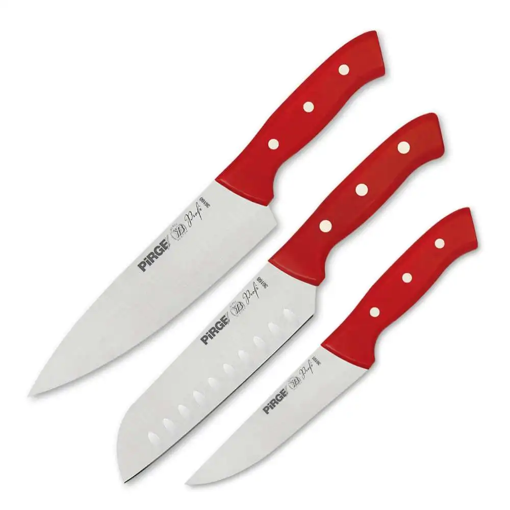 Pirge, Profi Salad Master Father Knife Set 3 Pcs. Professional Household Knives, Kitchen Knives