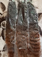 Anjo Plus RYLAI-extensiones de pelo rizado mechones, pelo sintético, 300g, para cabeza completa, 26-30 pulgadas, negro, marrón, degradado