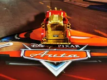 Disney Pixar-juguetes de Cars para niños, coche de rescate de fuego dorado, Rayo McQueen, Jackson Storm, de aleación de Metal fundido a presión, regalo de cumpleaños
