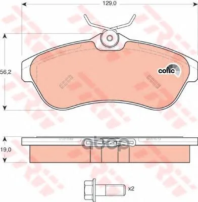 Колодки Тормозные Дисковые Передн Citroen: C2 03-, C3 02-, C3 Pluriel 03- TRW/Lucas арт. GDB1496