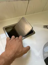 Can Balance-Swing Trash-Bin Kitchen-Counter-Top Garbage Stainless-Steel Flap-Lid-Cover