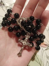 2020 nueva moda hecho a mano cuenta redonda de cristal Rosario Católico calidad de Cruz collar de perlas Cruz colgantes religiosos collar