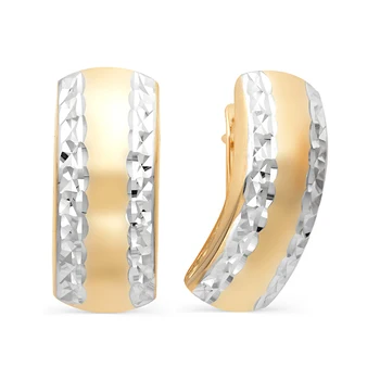 

10-03560 mink gold 585 sterling silver earrings