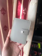 Tarjetero delgado de cuero PU para mujer, 26 tarjetas, tarjetero, monedero