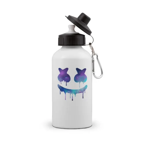 Алюминиевая бутылка воды с именем и изображением MARSHMELLO спортивная ребенок