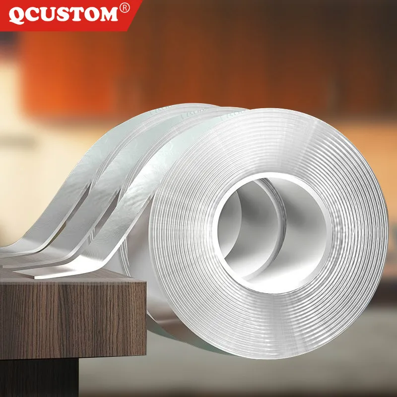 

Nano Crystal Tape Fixed Double Sided Tape Magic-Tape Clear Nano Transparent No-Trace Waterproof Reuse Washable Acrylic Adhesive
