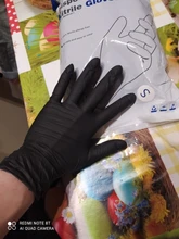 Guantes de nitrilo desechables de seguridad para el trabajo, resistentes al agua, grado alimenticio, antialergias, mecánicos y sintéticos, color negro, 100 Uds.