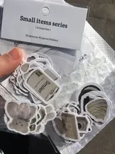 Mr.paper 40 unids/bolsa, 8 diseños, estilo Ins, artículos pequeños, Serie de pegatinas pequeñas lindas, cuenta con la mano, pegatinas de decoración de Material DIY