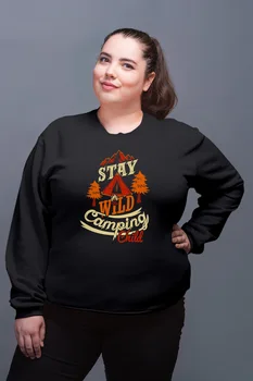 

Angemiel Wear Stay Wild Camping Black Women Sweatshirt