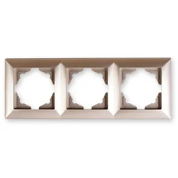 

PnpnElectrıc Gns Visage Ambiance Metallic Beige Triple Frame 3 Gang Frame