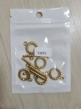 5 Sets de acero inoxidable de oro cierres de palanca para collar de pulsera, broche OT la fabricación de la joyería DIY resultados