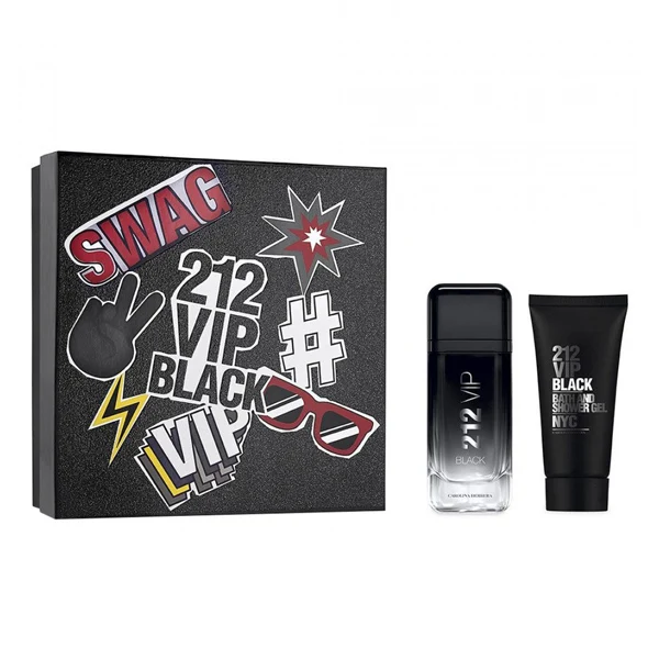 Мужской парфюмированный набор 212 Vip Black Carolina Herrera (2 шт) | Красота и здоровье