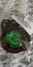 Colgante de trébol de cuatro hojas para mujer, collar de madera de TRÉBOL DE LA SUERTE, hecho a mano, joyería de cabujón de cristal