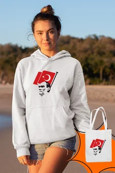 

Angemiel Wear Turkish Flag White Women 'S Hooded Sweatshirt Bags Kombin