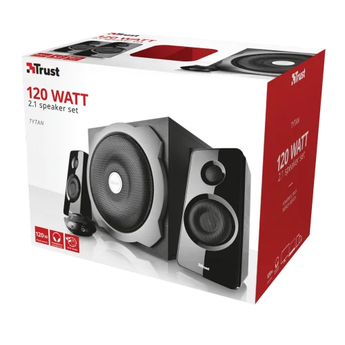 Акустическая система 2.1 19019 Trust Tytan 120Вт ДУ 3,5mini-jack чёрная