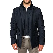 Жилет мужской зимний стеганый синий Элегантный Приталенный элегантный тонкий