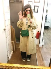Marca del Reino Unido 2021 nueva moda Otoño/otoño Casual doble botonadura Simple clásico Trench largo con cinturón mujer Chic chaqueta