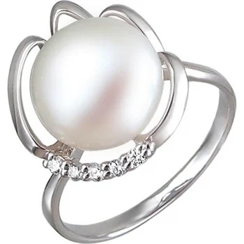 

Esthete ring with pearls and cubic zirconia