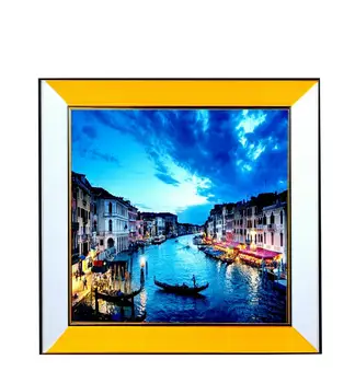 

Canvas Painting Acrylic Metallic Framed Venice Evening