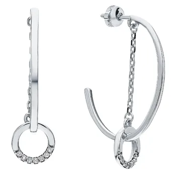 

Silver earrings with cubic zirconia sunlight sample 925
