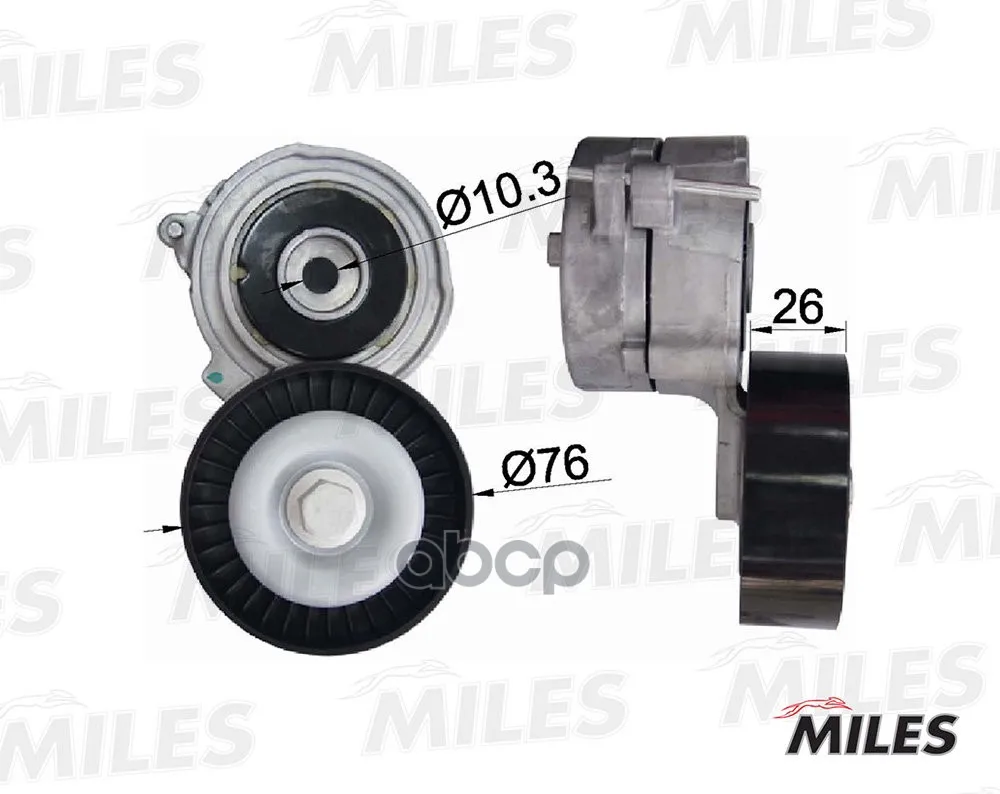 Натяжитель Ремня Приводного Vag Auk/Bdw/Bdx/Bkh/Bpk/Byu/Cala Miles Ag00043 Miles арт. AG00043