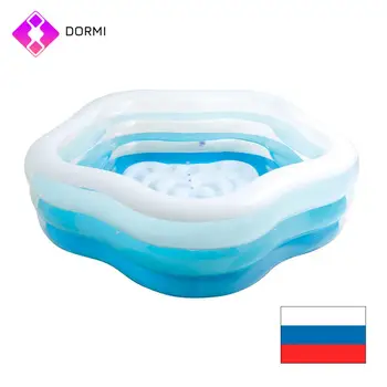 

Inflatable Swimming Pool Set Layered Summer Baby Inflatable Swimming Pool Portable Outdoors Water Play Pool 185х180х53см Intex