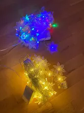Led-String-Lights Christmas-Snowflakes Holiday Party Waterproof Connectable Wave
