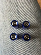 4 uds estilo de coche rueda de aleación de aluminio tapas de vástago de válvulas para neumático cubierta de accesorios de la motocicleta Theftproof tapas de válvulas para mazda