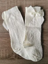 Calcetines largos de tubo para niños y niñas, calcetines con lazo hasta la rodilla, de princesa, España, Verano