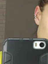 Circonio coreano oído brazalete Set pendientes para niñas 3-14k oro lindo cartílago Clip en pendientes No perforado mujeres Punk joyería