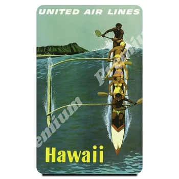 

Hawaii souvenir magnet vintage poster