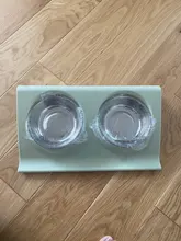 Double Bowls Pet dog cat Feeding Station Stainless Steel Water Food Bowls Feeder Solution