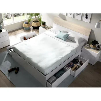 

Bed furniture KIT 4 drawers in NATURAL COLOR model ALICE