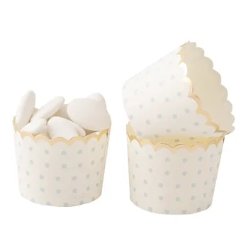 

Caps Cupcakes blue gold border (Pack of 20)