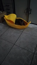 Banana Shaped Cat Bed House Warm Cozy Puppy Cushion Kennel Portable Soft Pet Sofa Cute