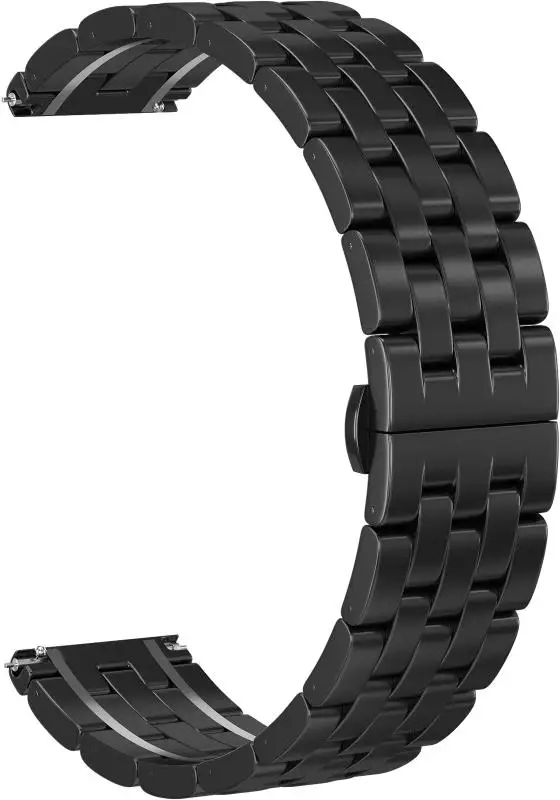 Ремешок стальной GSMIN Cuff 20 для Motorola Moto 360 v3 (Черный) | Электроника