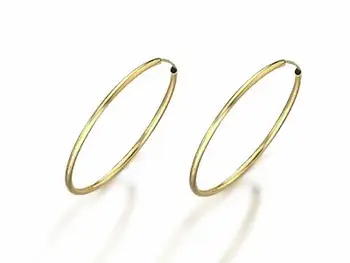 

Yellow gold earrings 1,50mm tube and 20 mm diameter