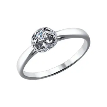 

Sokolov white gold diamond engagement ring, fashion jewelry, 585, women's male