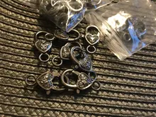 10 unids/lote ganchos de broche de langosta de mono de plata antigua para collar pulsera cadena accesorio de joyería para manualidades hallazgos 26*15MM