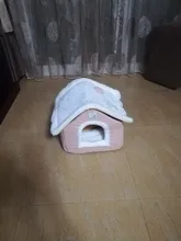 HOOPET-casa de perro para interior, cálida perrera, nido de cueva de Gato, nido de conejo, esterilla extraíble lavable, cama de dormir acogedora para gatos