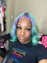 Peluca de cabello humano 613 Rubio para mujer, postizo de encaje transparente brasileño, 180 de densidad, corte Bob corto, 13x1