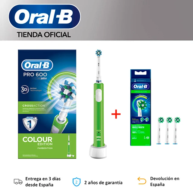 Oral B PRO 600 Cross Action Colour Edition, Oral B Electric Toothbrush,  Electric Toothbrush, 3D Cleaning, Daily Cleaning, 1 Head|Electric  Toothbrushes| - AliExpress