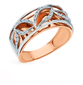 

Gold ring with diamonds sunlight sample 585