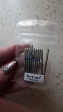 HYTOOS 10 unids/set taladro clavo Bits de diamante cortadores para manicura para cutícula Burr fresadora cortador de uñas pedicura accesorios herramientas