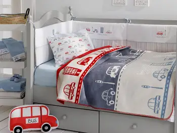 

2020 Mini Cars Cotton Baby Duvet Cover Set 100x150 Cm Blue , Clean , Made In Turkey Fast Shipping