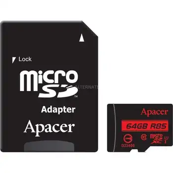 

Microsd card xc + adapter apacer 64gb Class 10 - 85 mb/s